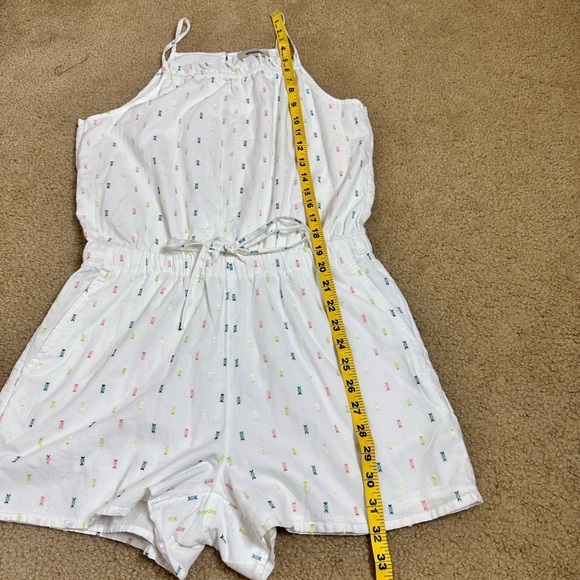 Loft White Embroidered Strappy Romper Size XS - Picture 5 of 10